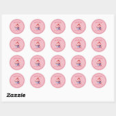 Editable Pink Cupcake Sticker – Custom Bakery (Blatt)