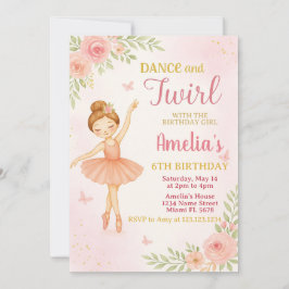 Editable Pink Dance Party Template for Girls Einladung