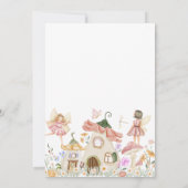 Editable Pink Wildblume Fairy Birthday Einladung (Rückseite)