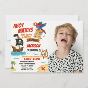 Editable Pirate Birthday Einladung