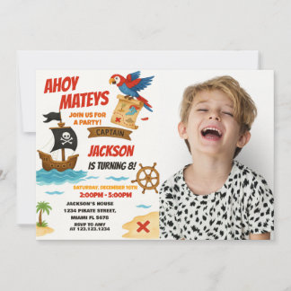 Editable Pirate Birthday Einladung