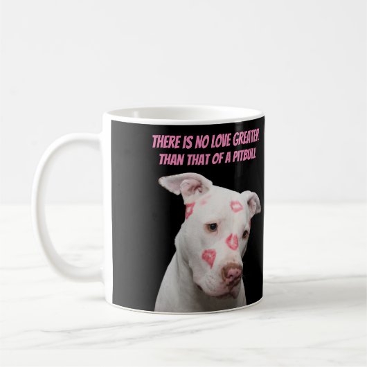 Editable Pitbull Liebhaber Kaffeetasse (Links)