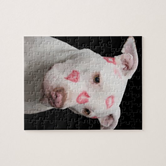 Editable Pitbull Liebhaber Puzzle (Horizontal)