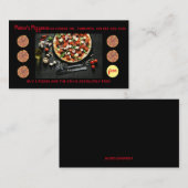 Editable Pizza Loyalty Rewards Card Treuekarte (Vorne/Hinten)