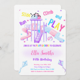 Editable Playground Birthday Einladung