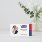 Editable Political Campaign Foto Business Card Visitenkarte (Stehend Vorderseite)
