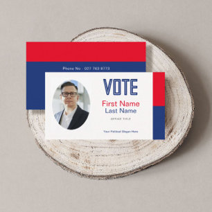 Editable Political Campaign Foto Business Card Visitenkarte