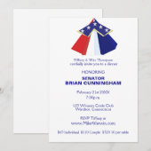 Editable Political Fundraising Campaign Patriotic Einladung (Vorne/Hinten)