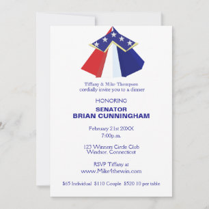 Editable Political Fundraising Campaign Patriotic Einladung