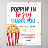 EDITABLE Popcorn Lehrer Bewertung Zeichen, Poppin Poster (Vorne)