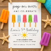 Editable Popsicle Birthday Einladung Summer Birth