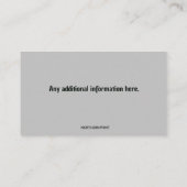 Editable Porta Potty Rental Visitenkarte (Rückseite)