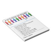 Editable Positive Note From My Teacher Notizblock (angewinkelt)