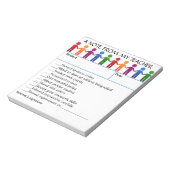 Editable Positive Note From My Teacher Notizblock (Rotiert)
