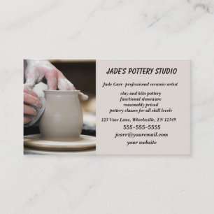 Editable Pottery Studio Visitenkarte
