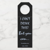 Editable Pregnancy Announction Flaschenanhänger (Vorderseite)