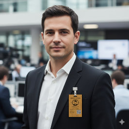 Editable Press Pass Layout Photo ID Plus QR Code Ausweis