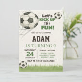 Editable & Printable Sports Party Einladung für Ki (Stehend Vorderseite)