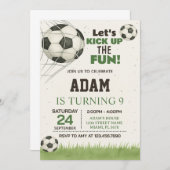 Editable & Printable Sports Party Einladung für Ki (Vorne/Hinten)