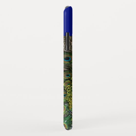 Editable Proud Peacock Blues and Grüntöne Case-Mate iPhone Hülle (Hinten/Rechts)