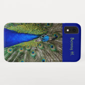 Editable Proud Peacock Blues and Grüntöne Case-Mate iPhone Hülle (Rückseite (Horizontal))