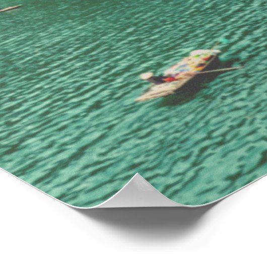 Editable Psychedelic Flying Fish Art Poster (Ecke)