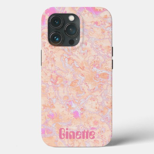 Editable Psychedelic Krawatte-Dye iPhone Case (Rückseite)