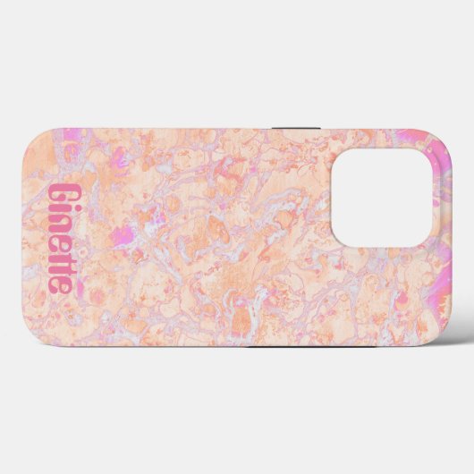 Editable Psychedelic Krawatte-Dye iPhone Case (Rückseite (Horizontal))