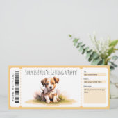 Editable Puppy Gift Certificate für Hundefreunde Einladung (Stehend Vorderseite)