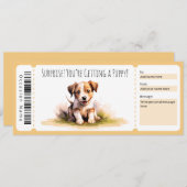 Editable Puppy Gift Certificate für Hundefreunde Einladung (Vorne/Hinten)