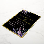 Editable Purple and Pink Flowers Anniversary Folieneinladung (Gedreht)