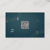 Editable QR Drums Teacher Visitenkarte (Rückseite)