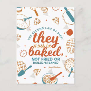 Editable Quotes Apple Pie Design Postkarte
