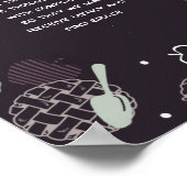 Editable Quotes Backen Apfelkuchen Cartoon Poster (Ecke)