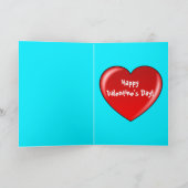 Editable Raccoon Stealing a Heart Valentine's Day Karte (Innenseite)