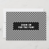 Editable Racing Theme for Boys's Birthday Einladung (Rückseite)