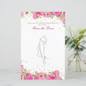 Editable Ratgeber für das Dress Brautparty Game (Stehend Vorderseite)