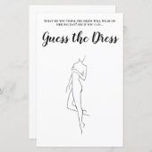 Editable Ratgeber für das Dress Brautparty Game (Vorne/Hinten)