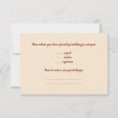 Editable Red Autumn Flowers RSVP Card (Rückseite)