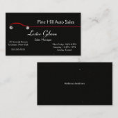 Editable Red Car gegen eine stürmische Nacht Hinte Visitenkarte (Vorne/Hinten)