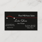 Editable Red Car gegen eine stürmische Nacht Hinte Visitenkarte (Vorderseite)