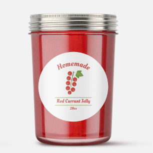 Editable Red Currant Jelly Label Aufkleber