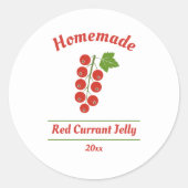 Editable Red Currant Jelly Label Aufkleber (Vorderseite)