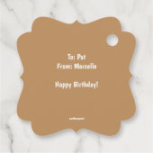 Editable Red Tea Time Silhouette Tea Bag Gedicht Geschenkanhänger (Rückseite)