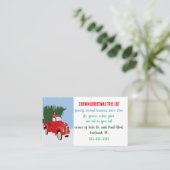 Editable Red Truck and Tree Christmas Tree Lot Visitenkarte (Stehend Vorderseite)