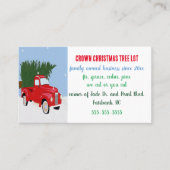 Editable Red Truck and Tree Christmas Tree Lot Visitenkarte (Vorderseite)