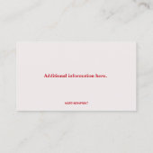 Editable Registered Midwomen Visitenkarte (Rückseite)