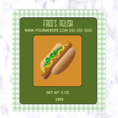 Editable Relish Quadratischer Aufkleber