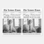 Editable Retirement Newspaper Blume Bouquet Geschenkpapier Set (Vorderseite)