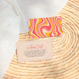 Editable Retro Groovy Hippie Modernes Brautparty Begleitkarte